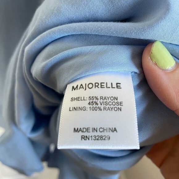 MAJORELLE Salsa Baby Blue ruffle mini Dress - Picture 5 of 13